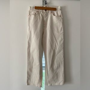 Universal Thread high rise cream vintage straight jeans
